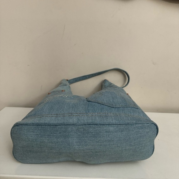 Guess Y2K Denim Jeans Bedazzled Shoulder Bag - Picture 6 of 12